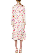 Cappotto in cotone piquet stampato floreale