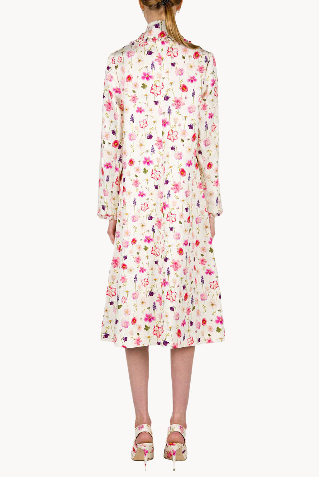 Floral Printed Cotton-Piquet Coat