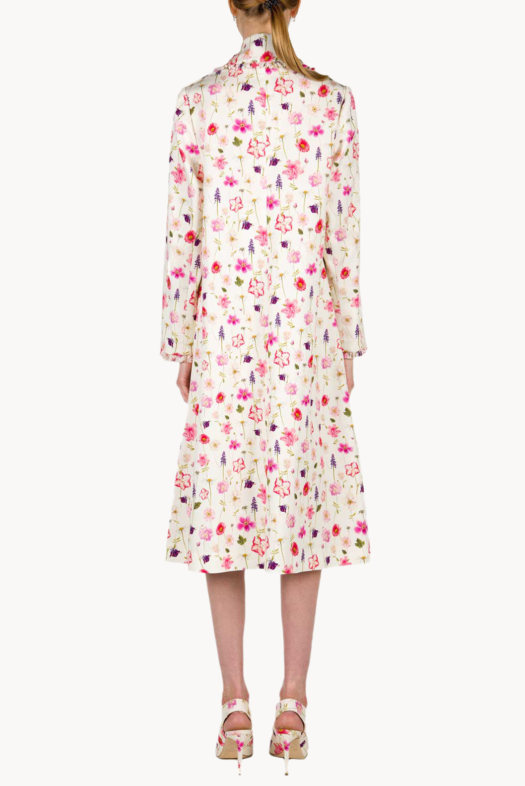Floral Printed Cotton-Piquet Coat