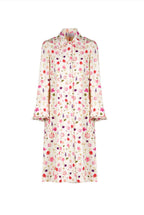 Cappotto in cotone piquet stampato floreale