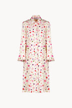Floral Printed Cotton-Piquet Coat