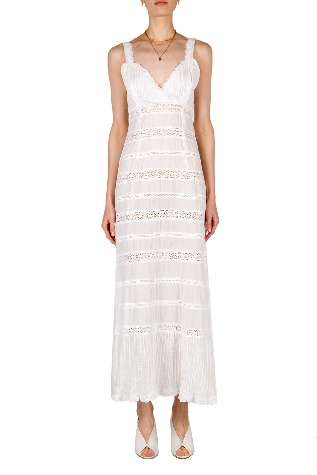 Vestito da spiaggia bianco in cotone