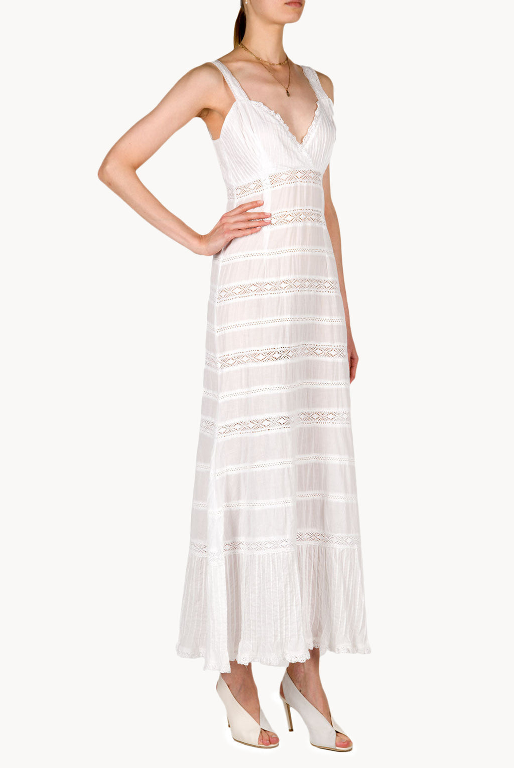 White Cotton Beach Dress