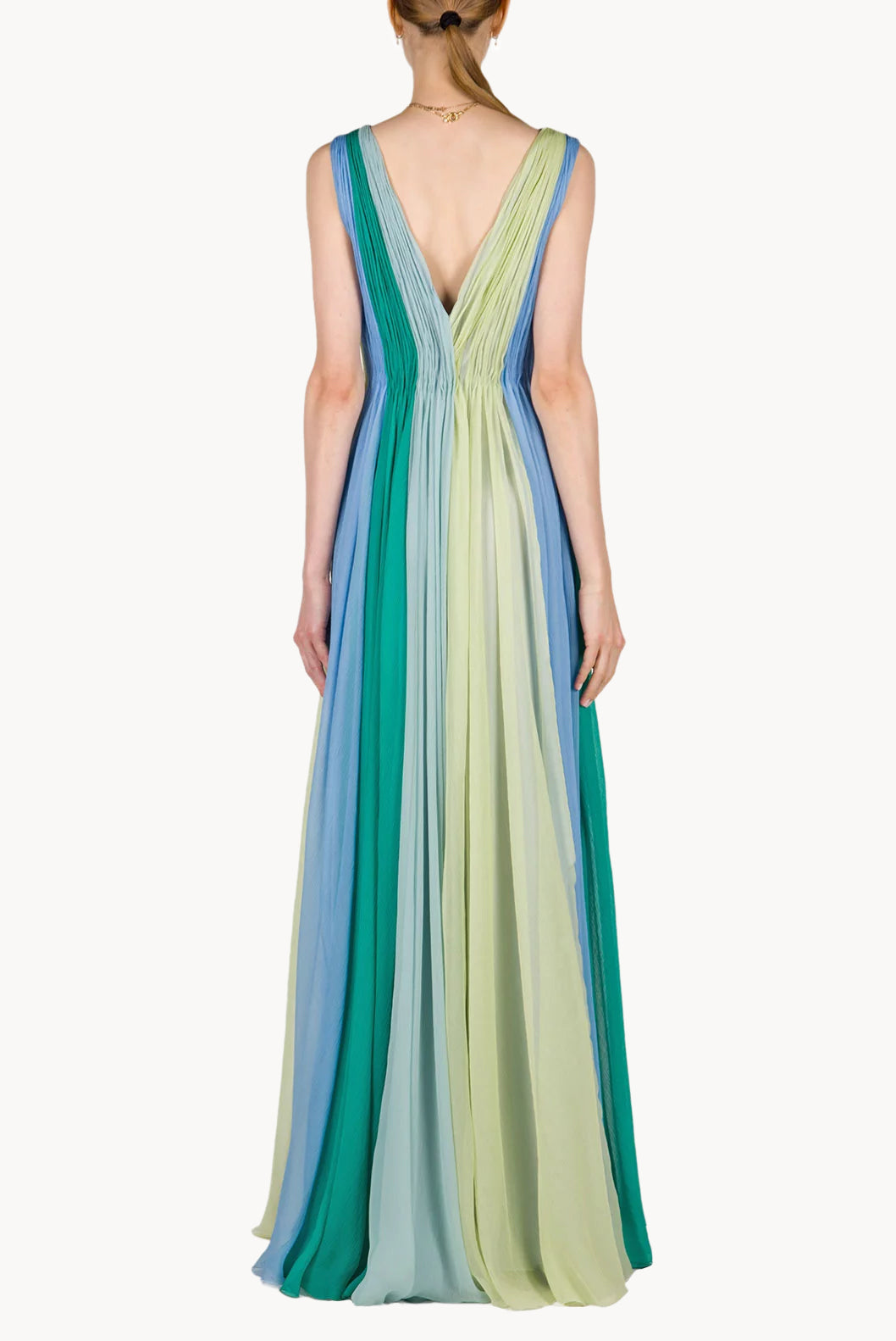 Multi Color Chiffon Maxi Dress