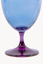 Set di due bicchieri da vino sfumatura viola a blu