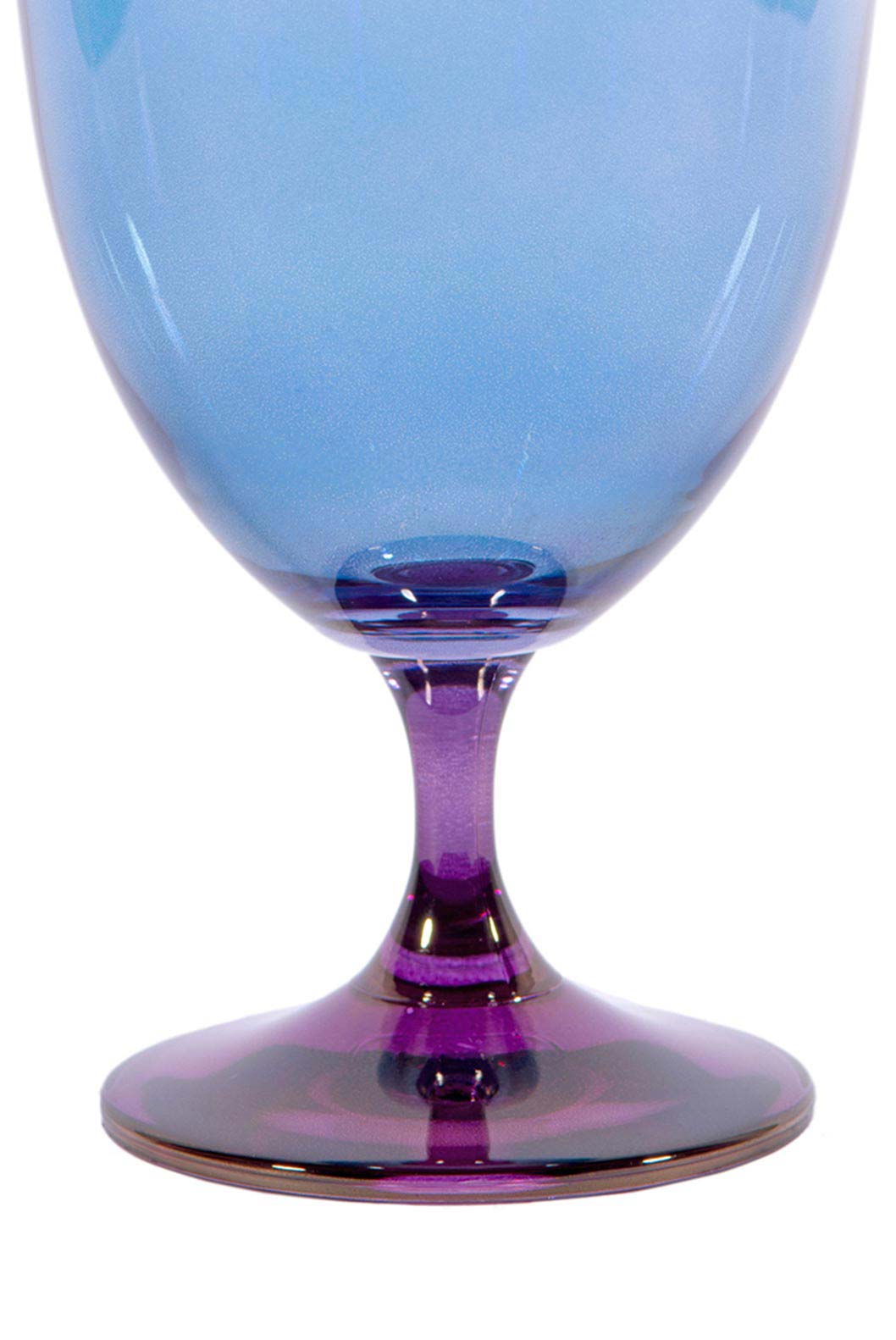 Set di due bicchieri da vino sfumatura viola a blu
