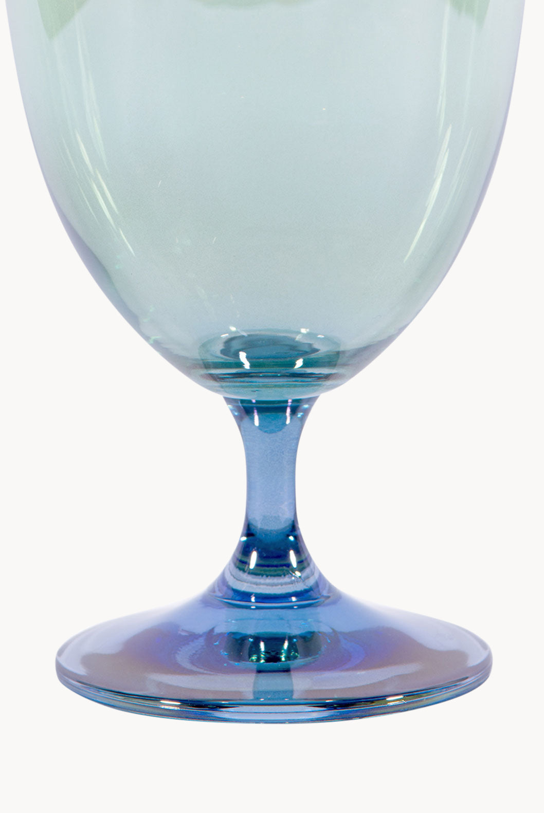 Set di Due Bicchieri d'Acqua da Blu a Verde