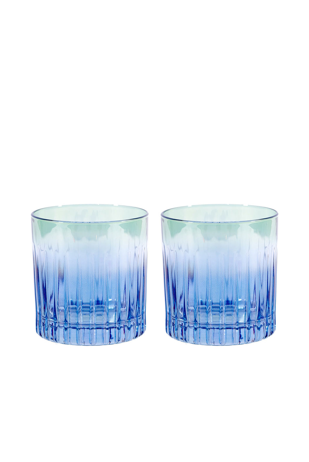 Set di Due Bicchieri Tumbler Piccoli da Blu a Verde
