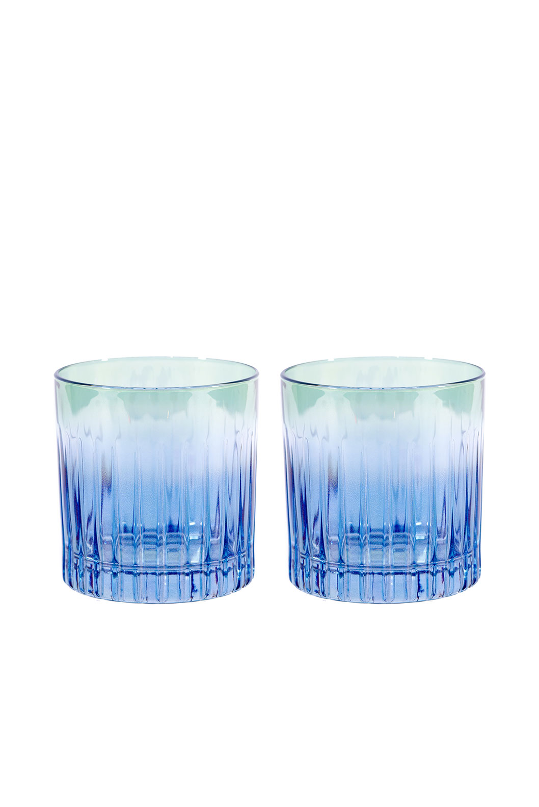Set di Due Bicchieri Tumbler Piccoli da Blu a Verde