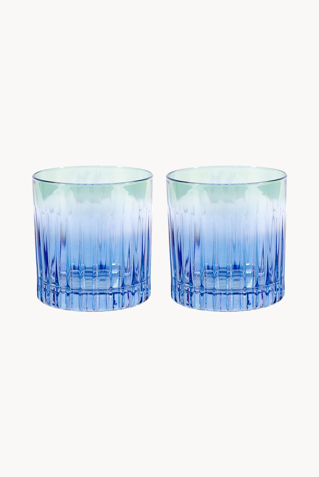 Set di Due Bicchieri Tumbler Piccoli da Blu a Verde