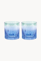 Set di Due Bicchieri Tumbler Piccoli da Blu a Verde