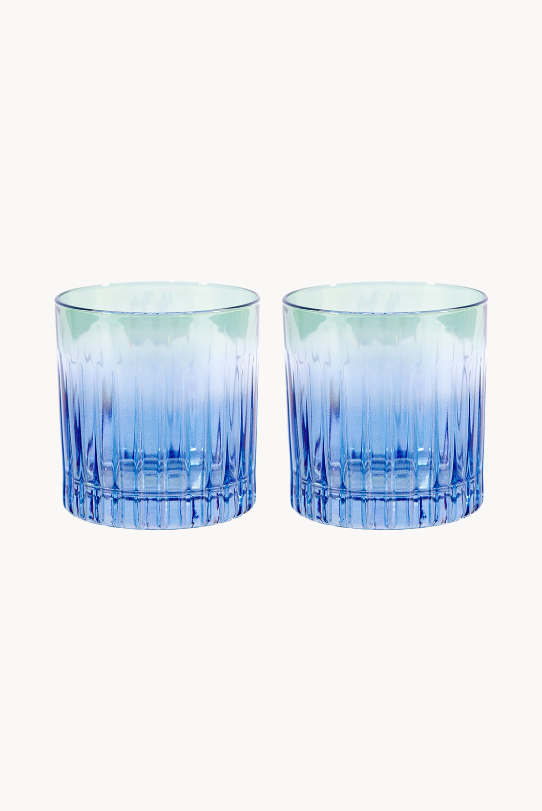 Set di Due Bicchieri Tumbler Piccoli da Blu a Verde