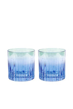Set di Due Bicchieri Tumbler Piccoli da Blu a Verde