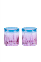 Set di due bicchieri tumbler piccoli sfumatura viola a blu