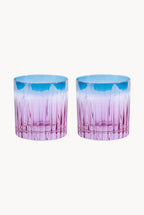 Set di due bicchieri tumbler piccoli sfumatura viola a blu