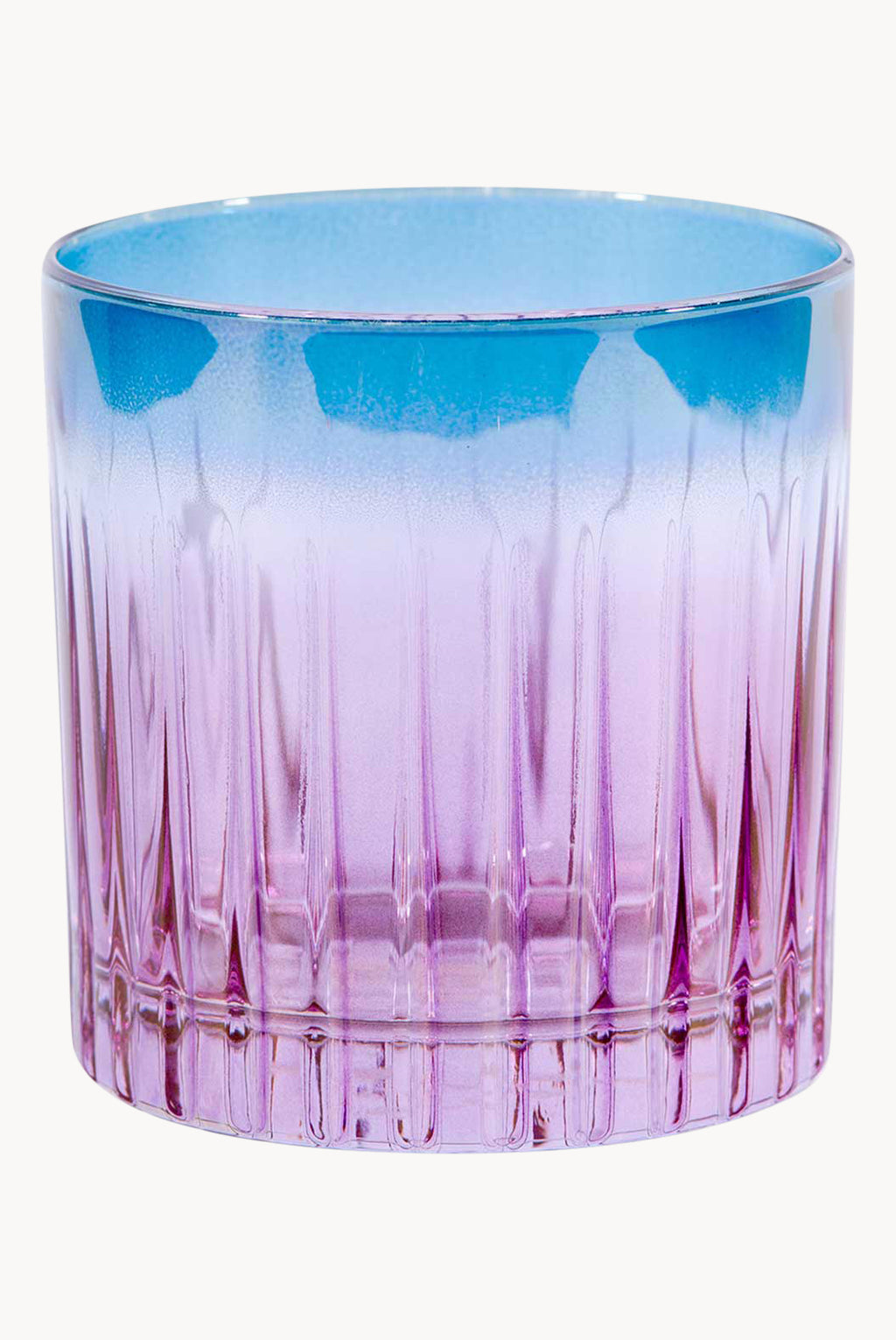 Set di due bicchieri tumbler piccoli sfumatura viola a blu