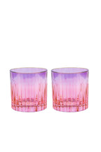 Set di Due Bicchieri Tumbler Piccoli da Rosa a Viola