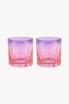 Set di Due Bicchieri Tumbler Piccoli da Rosa a Viola