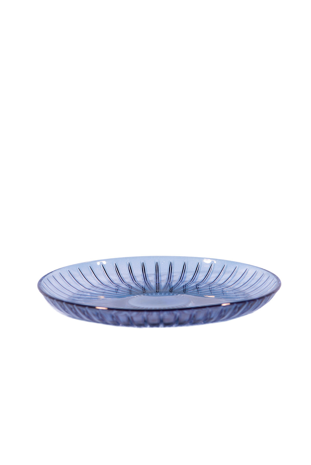 Set di Due Piatti per Frutta in Vetro Blu