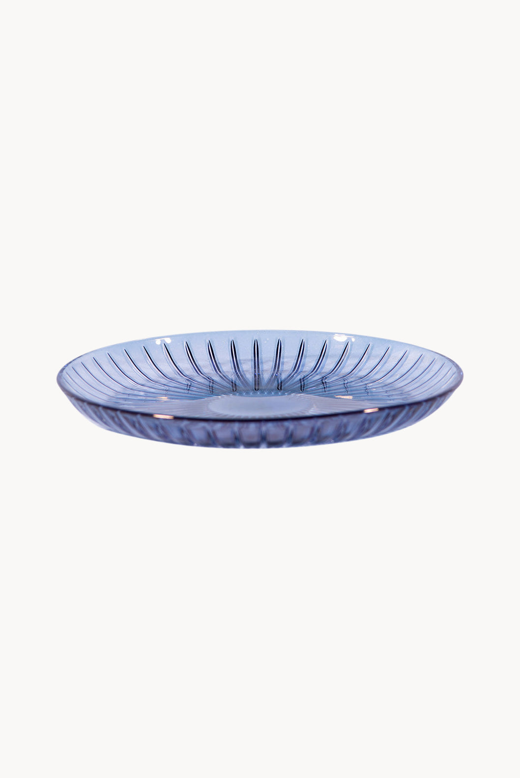 Blue Set Of Two Glass Fruit Plate