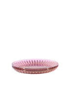 Set di due piatti per frutta in vetro rosa