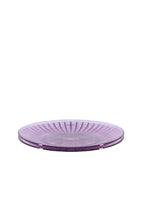 Set di due piatti in vetro viola