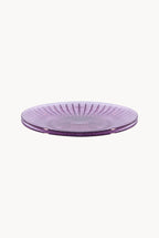 Set di due piatti in vetro viola