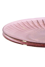 Set di due piatti in vetro rosa