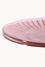 Set di due piatti in vetro rosa