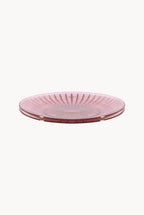 Set di due piatti in vetro rosa