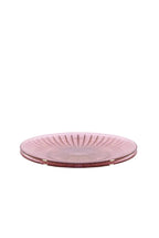 Set di due piatti in vetro rosa