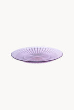 Set di due piatti in vetro viola