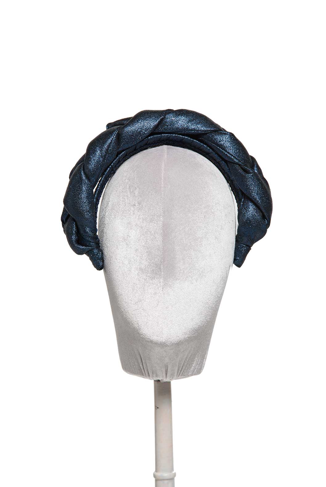 Fascia per capelli intrecciata in lurex