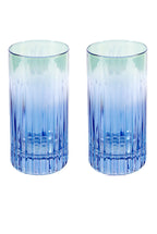 Set di Due Bicchieri Tumbler Grandi da Blu a Verde