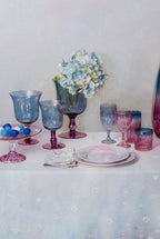 Set di due bicchieri tumbler piccoli sfumatura viola a blu