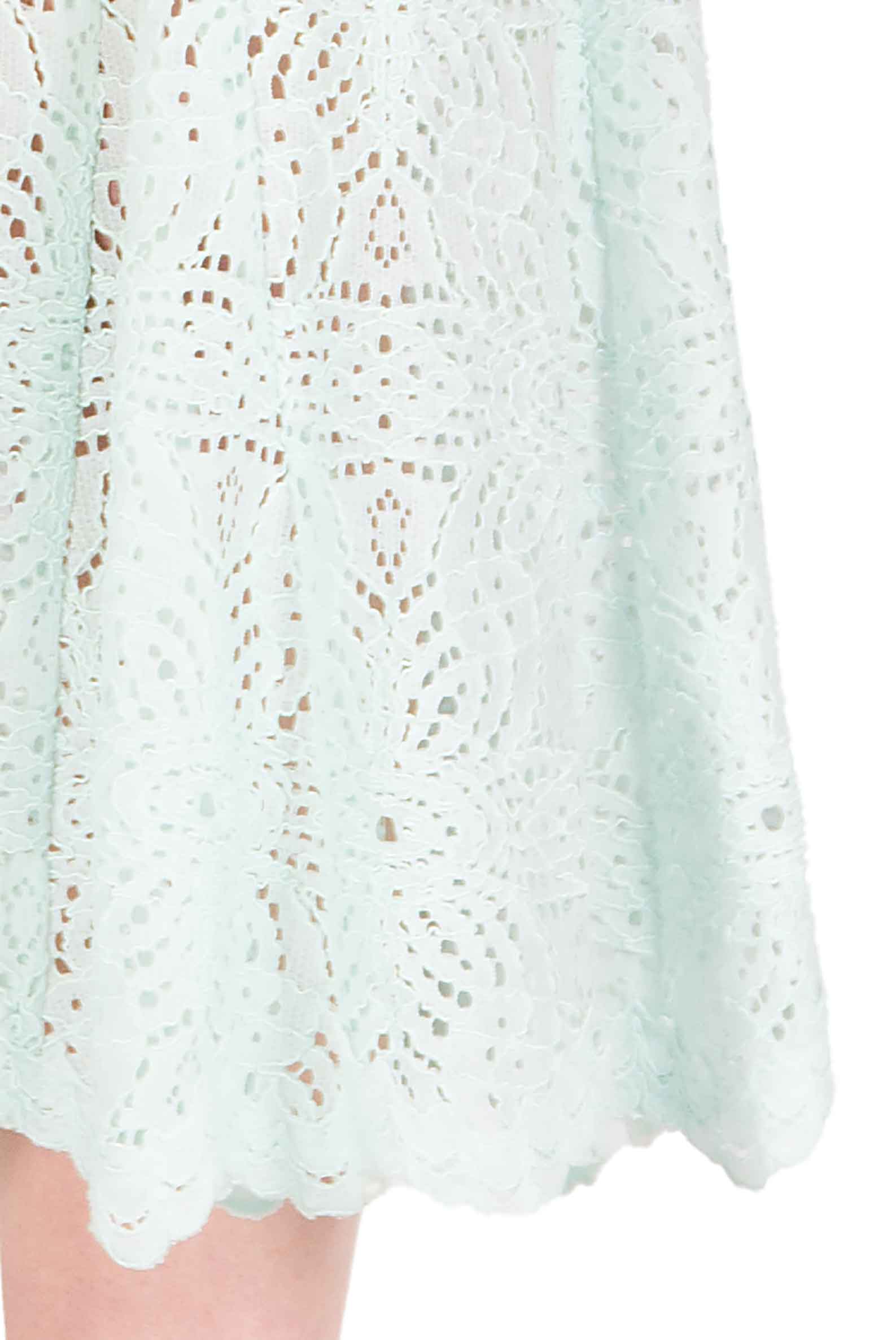 Abito Midi in Pizzo Azzurro Ghiaccio