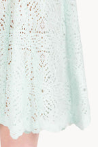 Ice Blue Lace Midi Dress