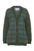 Cardigan in Heather con Pannelli a Quadri