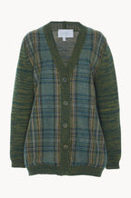 Cardigan in Heather con Pannelli a Quadri