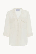 Patch Pocket Embellished Crepe Top