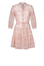 Pink Poppies mini cotton dress