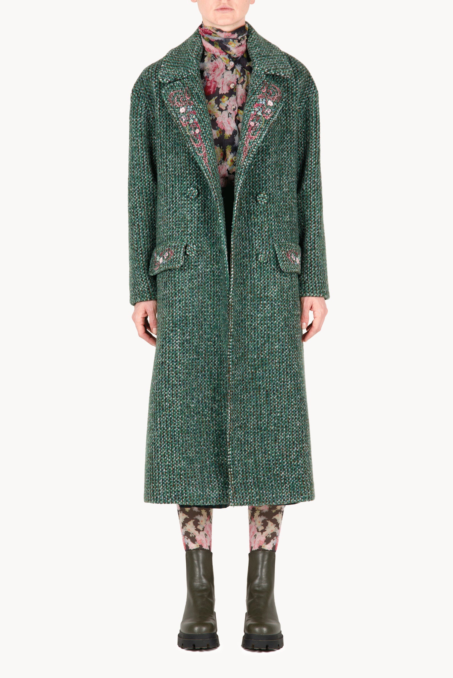 Cappotto ricamato