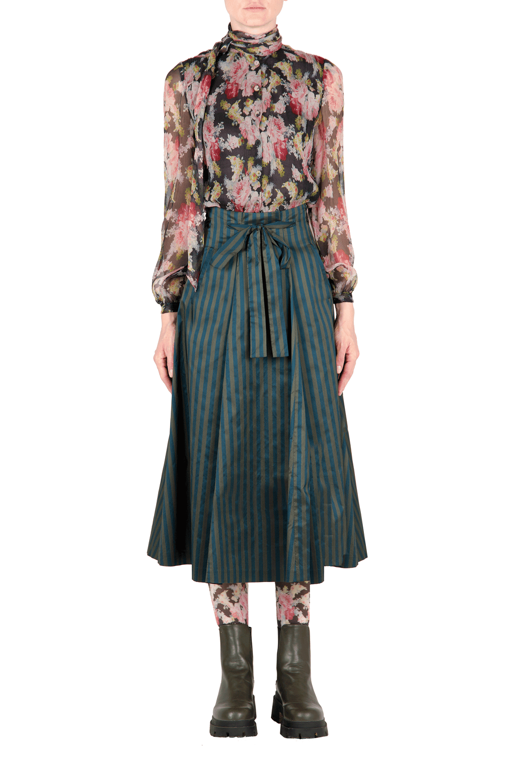 Blusa in chiffon floreale