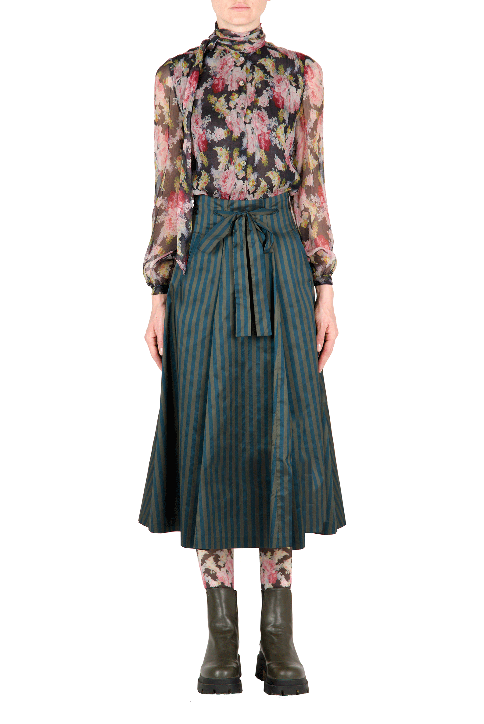 Blusa in chiffon floreale