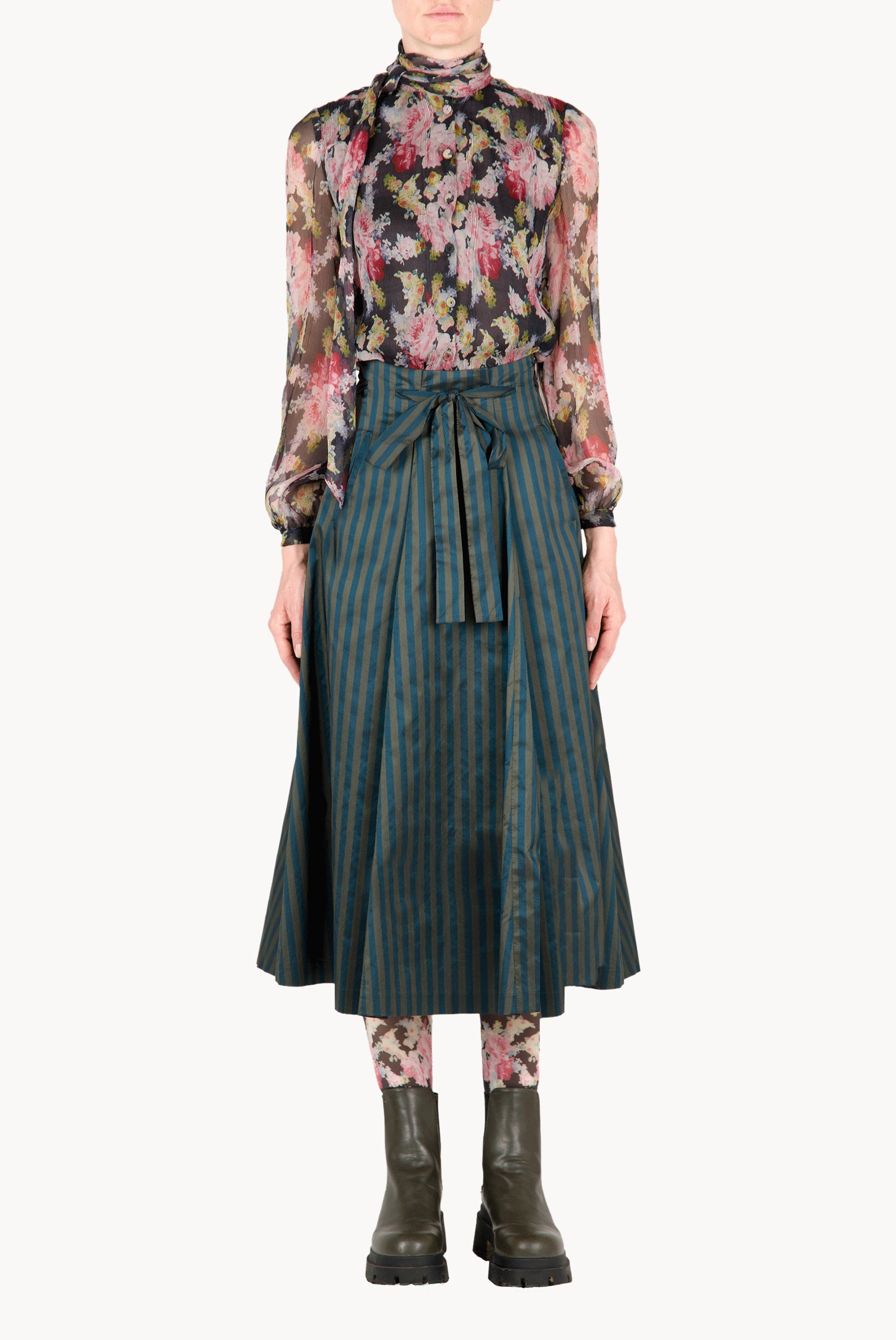 Blusa in chiffon floreale
