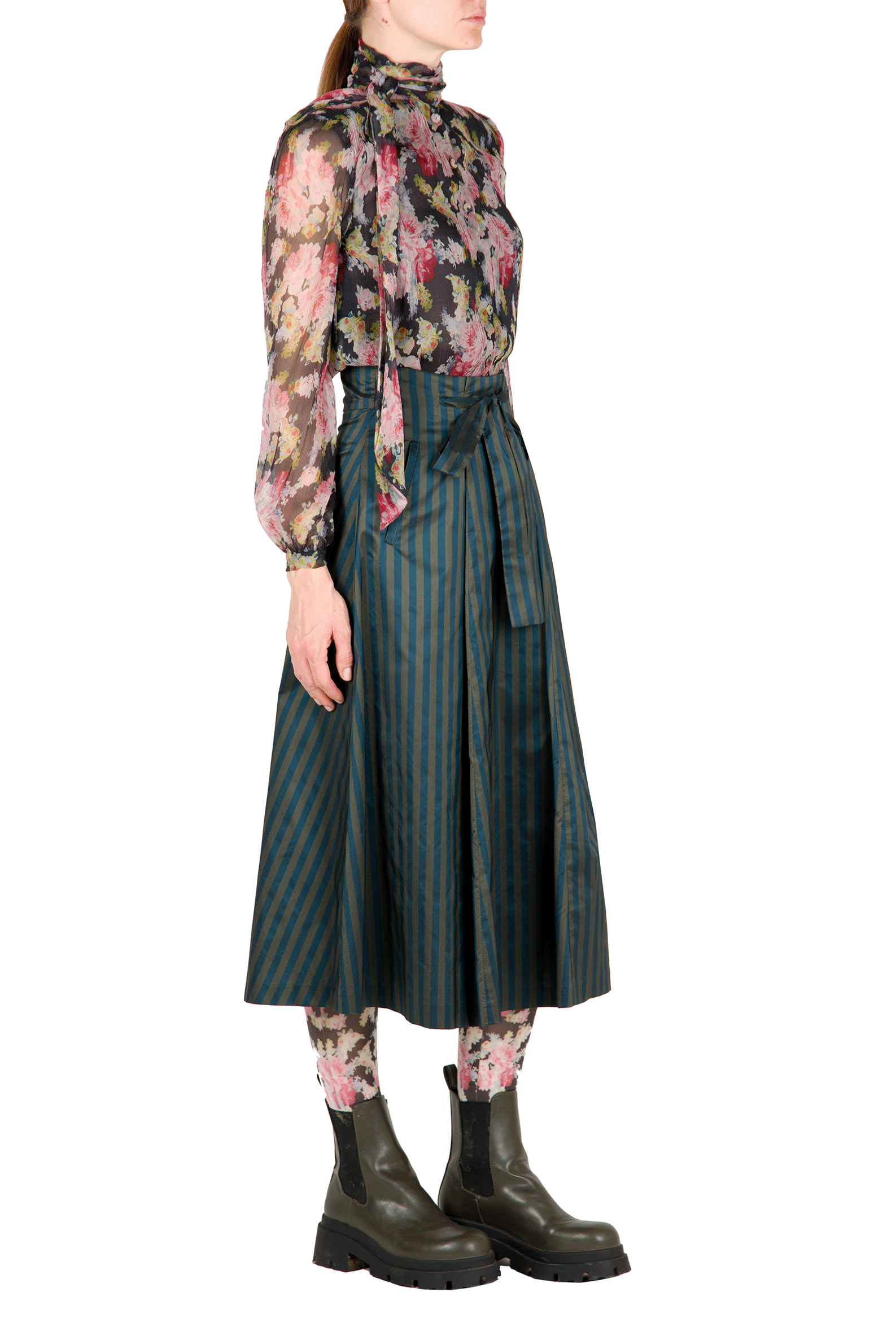 Blusa in chiffon floreale