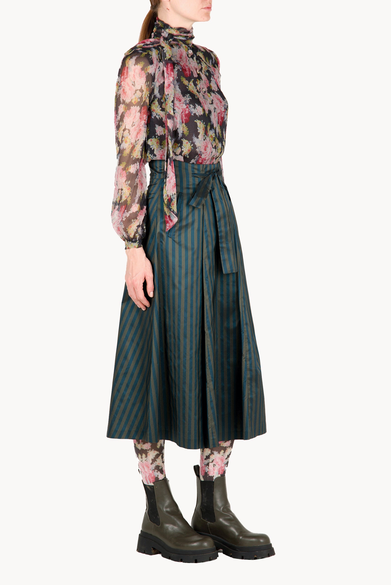 Blusa in chiffon floreale