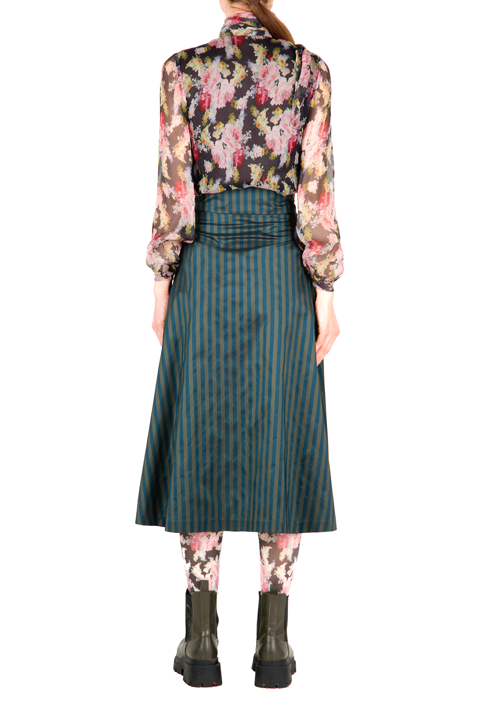 Blusa in chiffon floreale