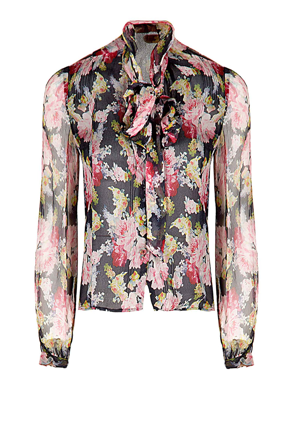 Blusa in chiffon floreale