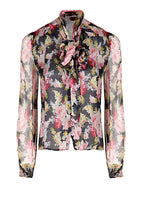 Blusa in chiffon floreale